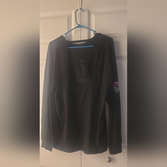 PINK VS HTF Black Top LARGE W SILVER BLING OPEN BACK SEXY TOP NWOT - Picture 5 of 8